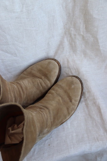 Fiorentini Baker Tan Suede Leather Zip Boots