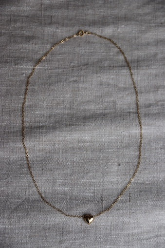 10K Heart Pendant on Gold-Filled Chain Necklace