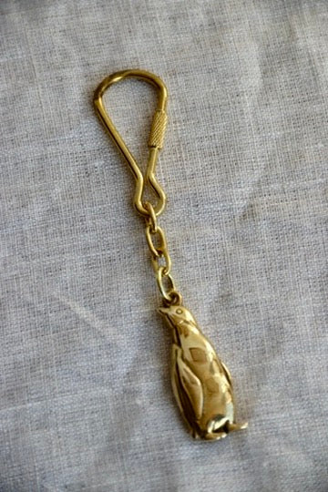 Vintage Brass Sea Animal Keychains