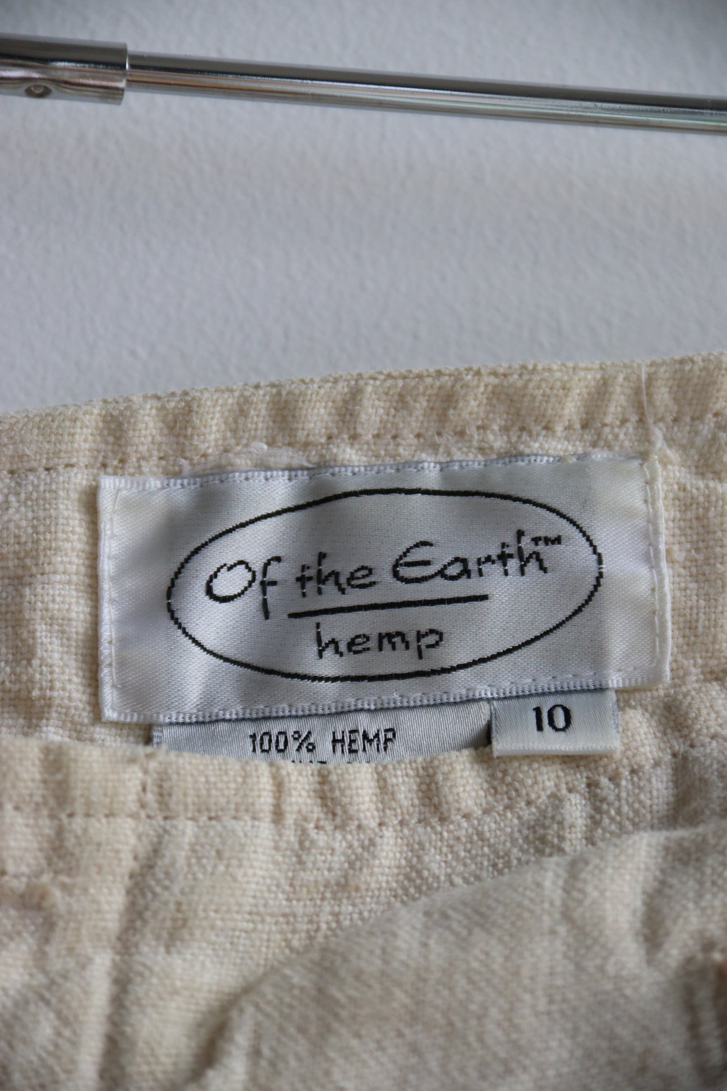 Of The Earth Hemp White Pants - as is