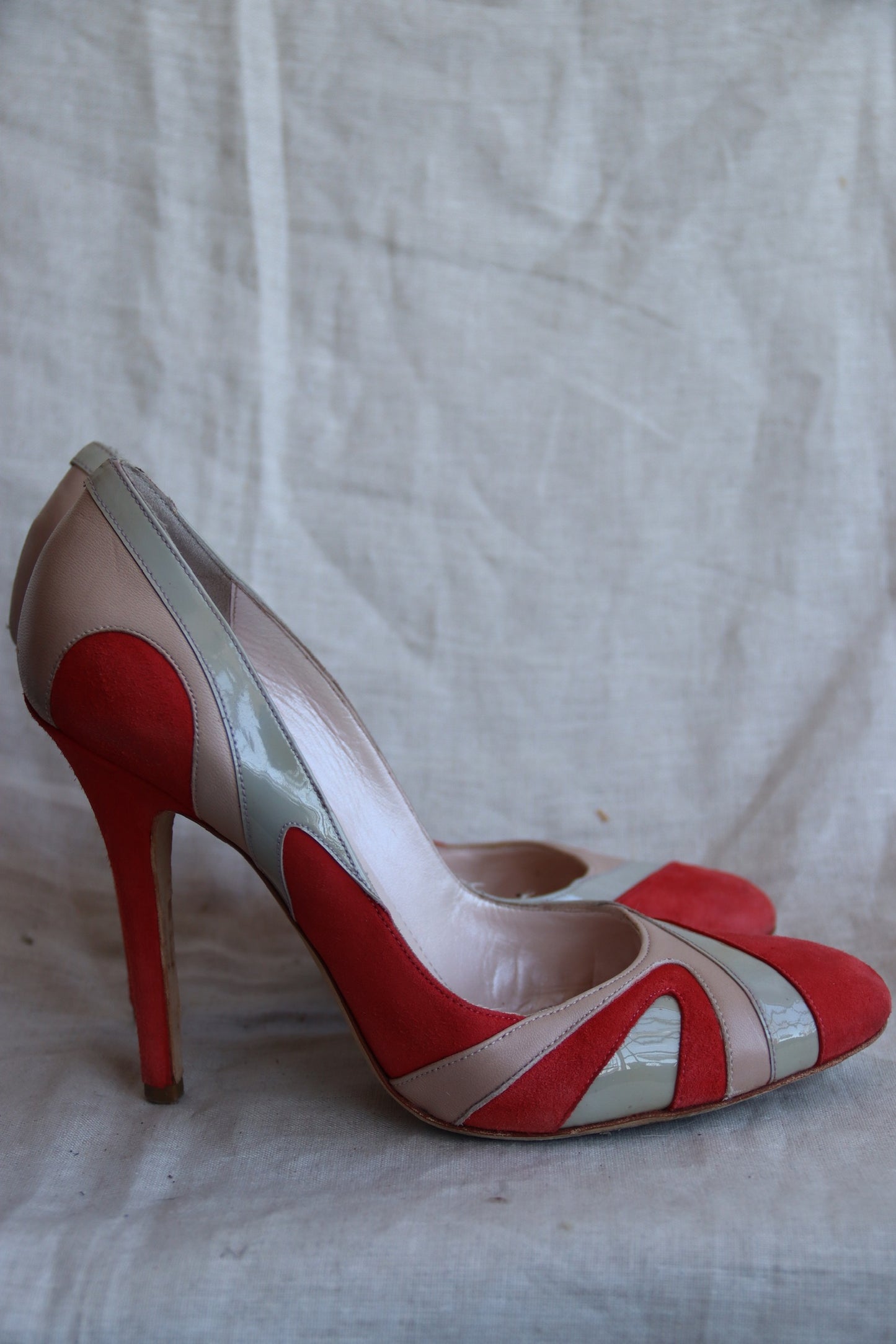 Emilio Pucci Red Suede Heels - 39