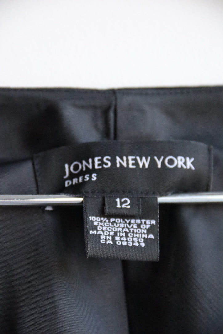 Jones New York Black Dress with Beaded Details