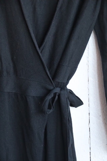 Akris Bergdorf Goodman Black Cashmere Wrap Dress