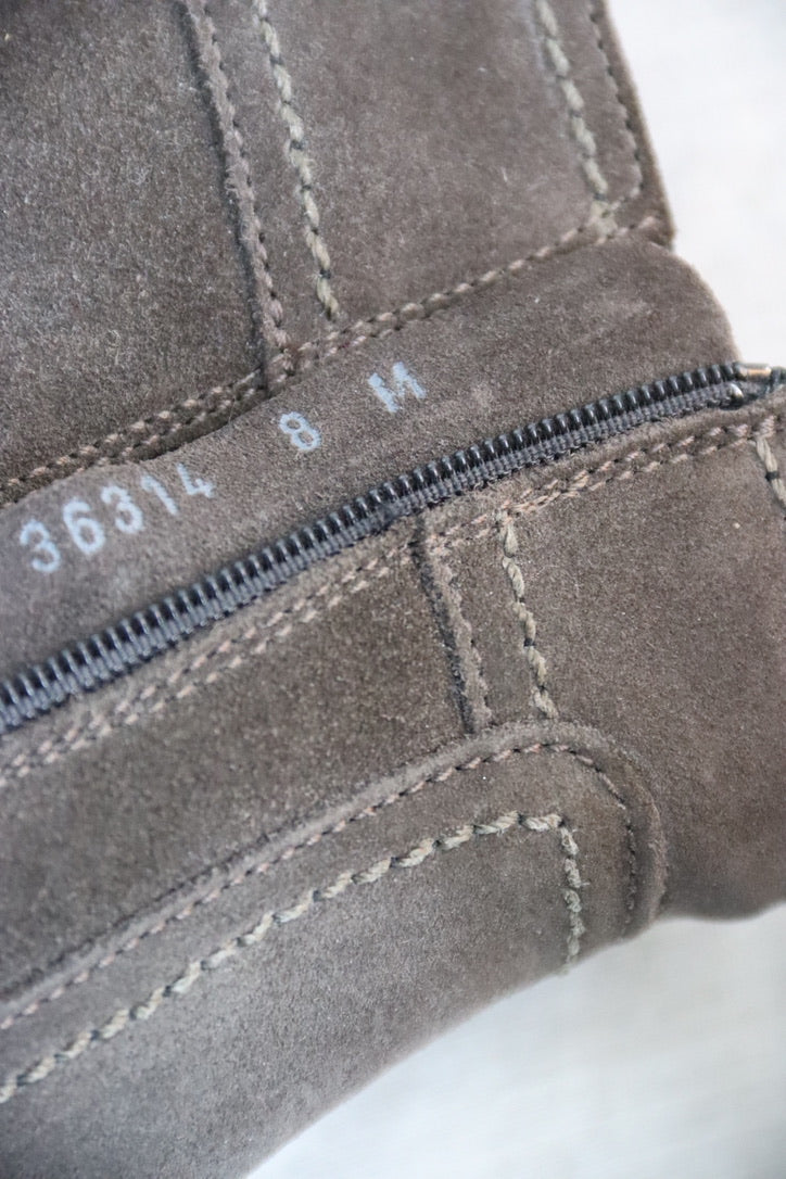 La Canadienne "Finley" Waterproof Suede Wedge Ankle Boots - 8