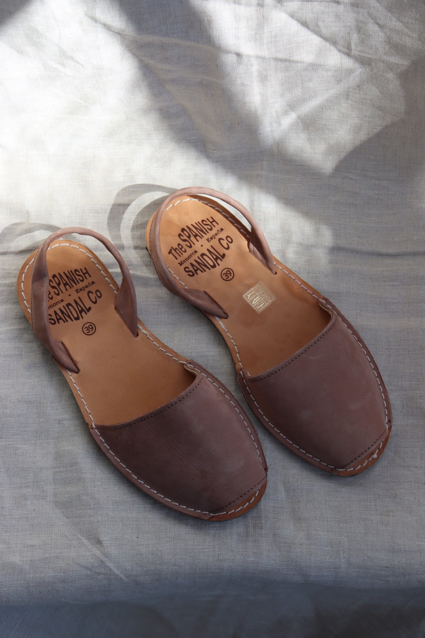 The Spanish Sandal Co Tan Flats - 39