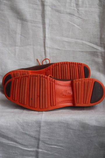 Ted Baker Brown and Orange Leather Dress Shoes