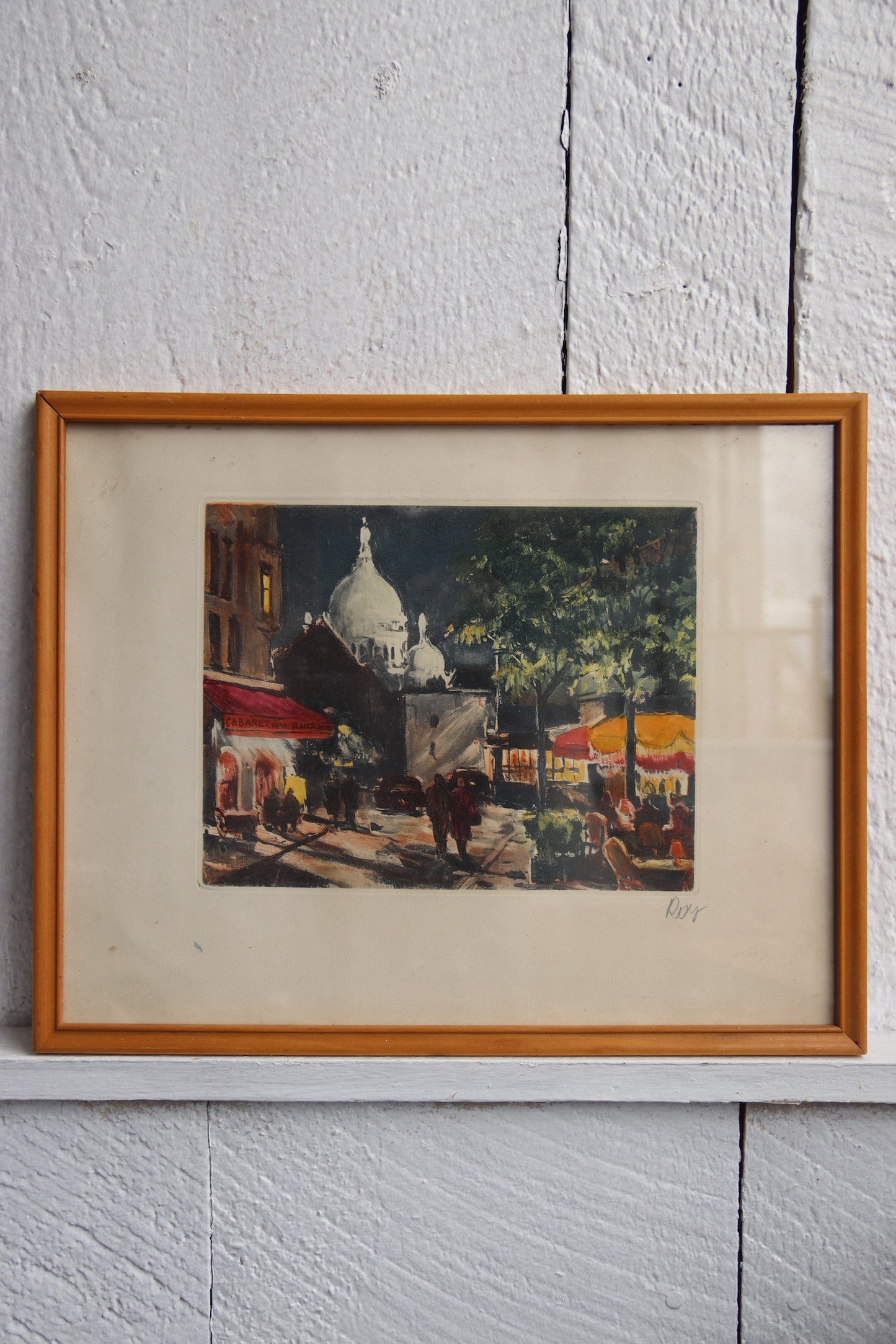 Vintage Framed Watercolor