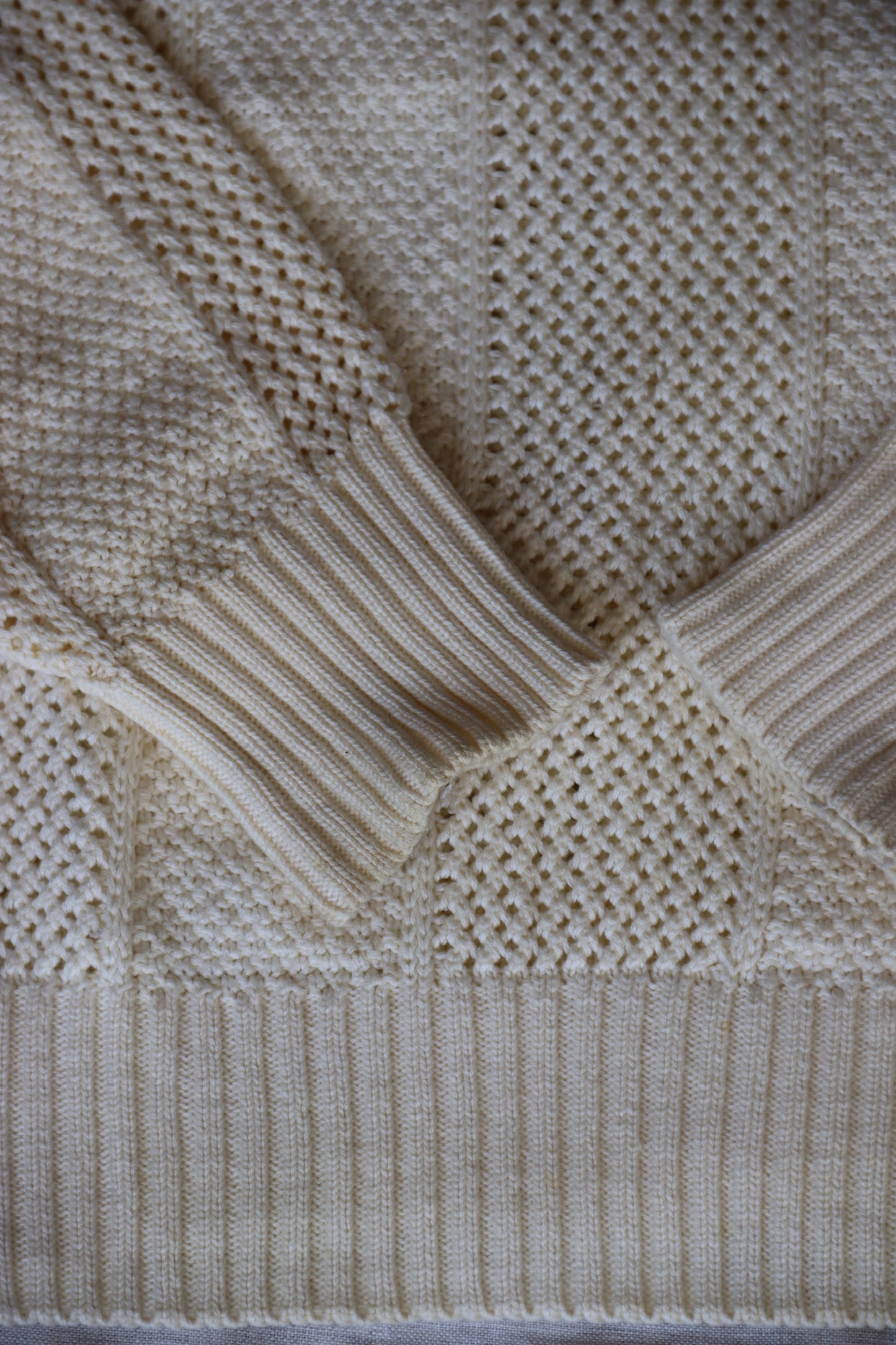 Ron Chereskin White Cotton Knit Sweater