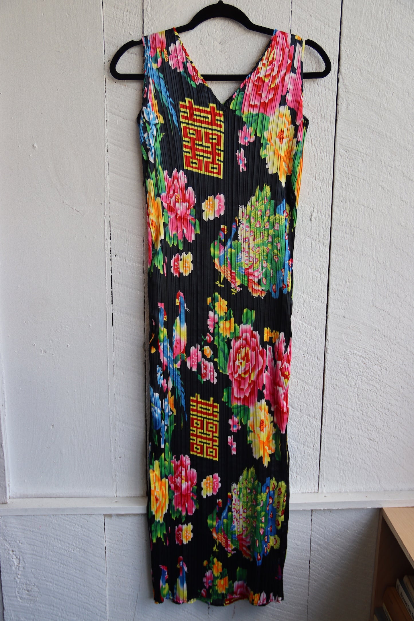 Sterling Styles Floral Crimped Dress - 1990s