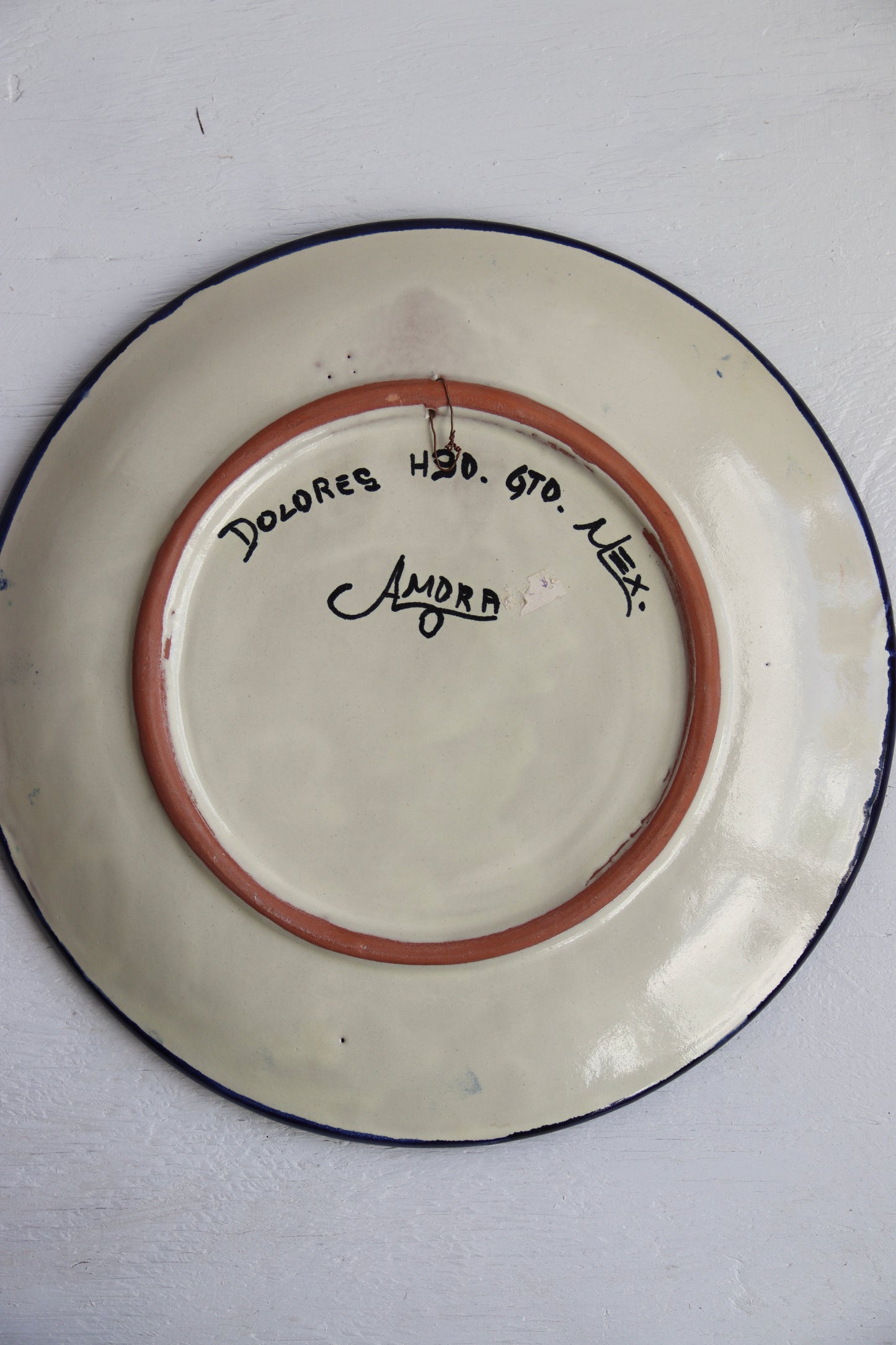 Mexican Hand Painted Fish Design Ceramic Plate