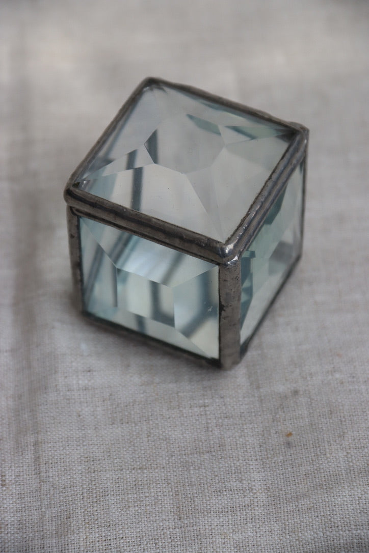 Vintage Saul Farber Beveled Glass Prism Boxes
