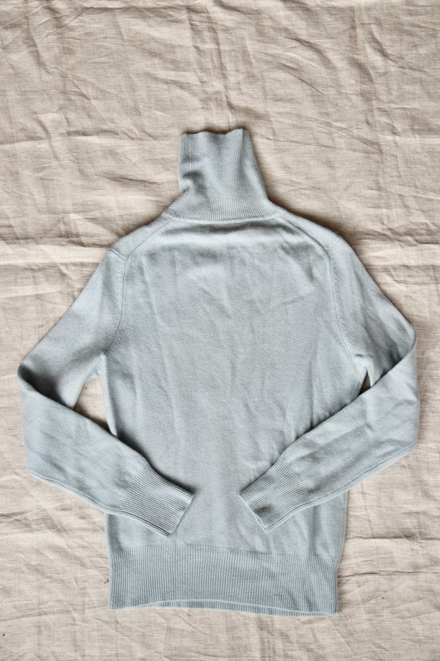 Lord & Taylor Light Blue Cashmere Turtleneck Sweater