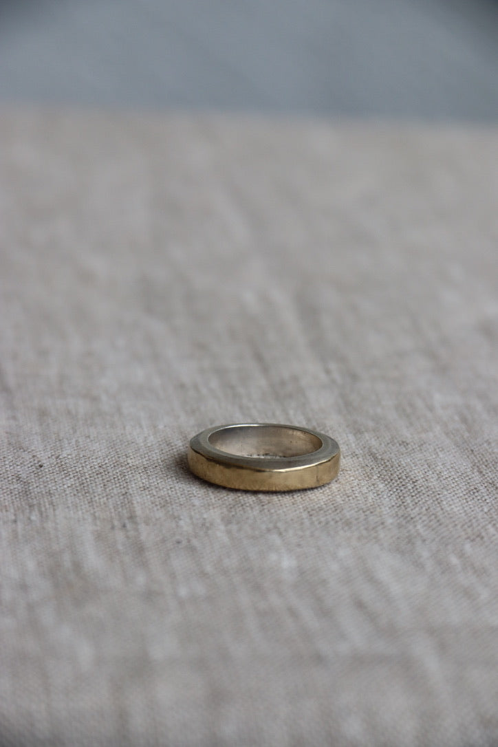 Sterling Silver Ring with 18k Details
