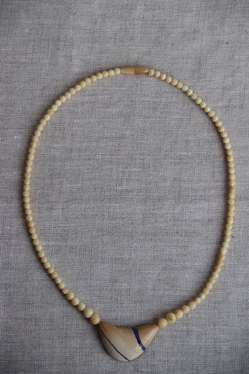 Vintage Beaded Necklace with Lapis Lazuli (As Is)