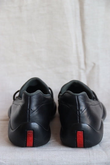 Prada 2352 Slip On Black Leather Loafers - 40