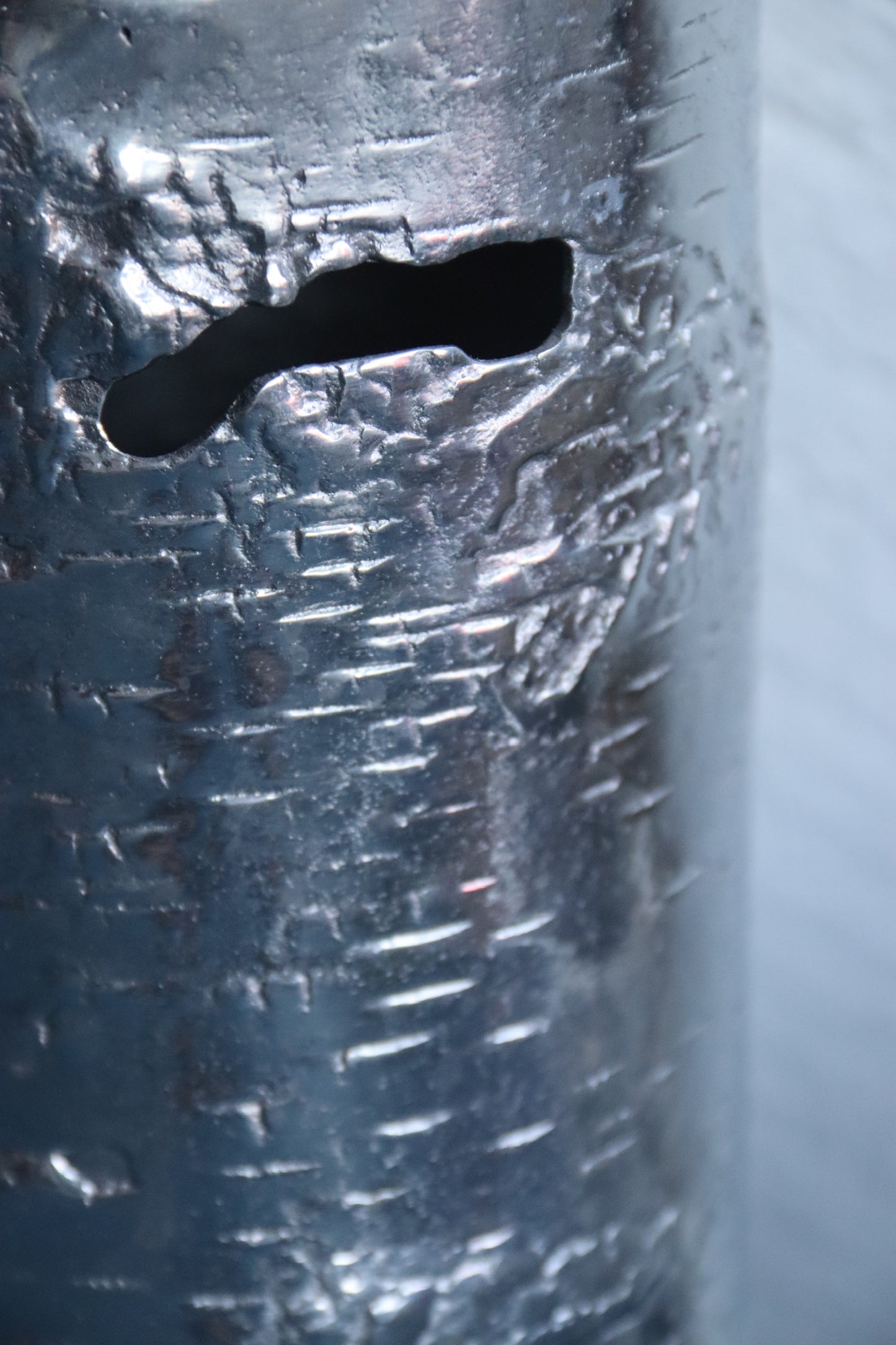 Michael Aram "Bark & Branch Collection" Silver Birch Metal Floor Vase