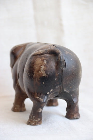 Vintage Large Metal Piggybank