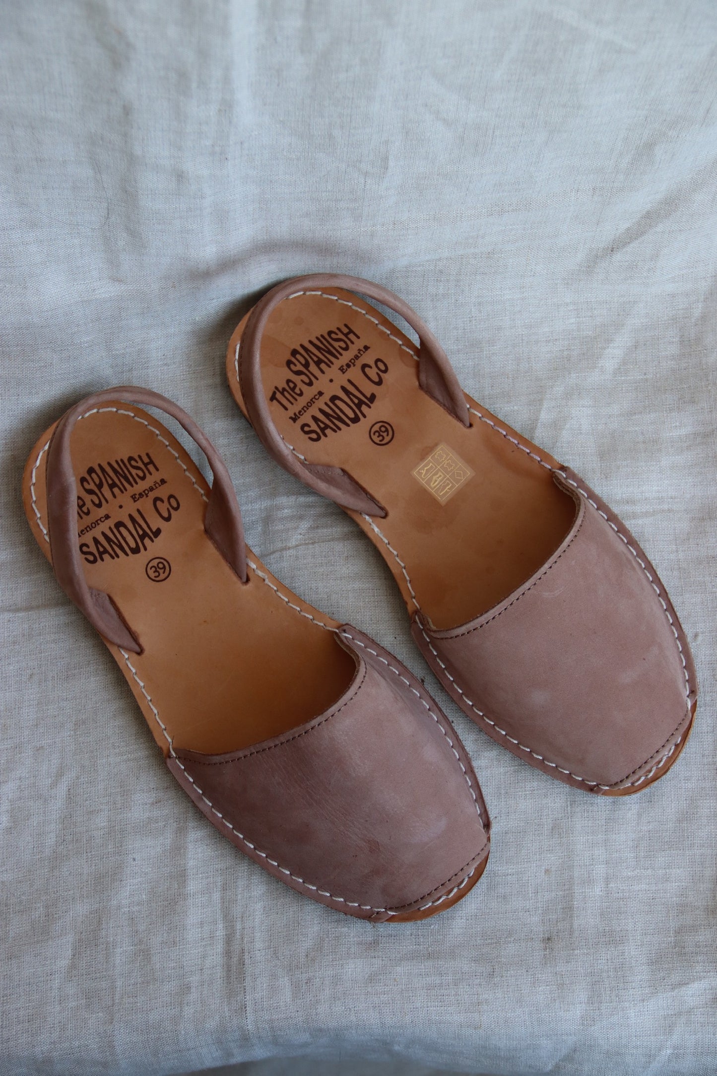 The Spanish Sandal Co Tan Flats - 39