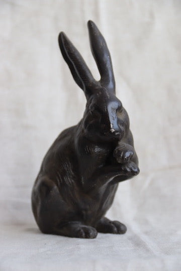 Set of 2 Japanese Rabbit Sculptures