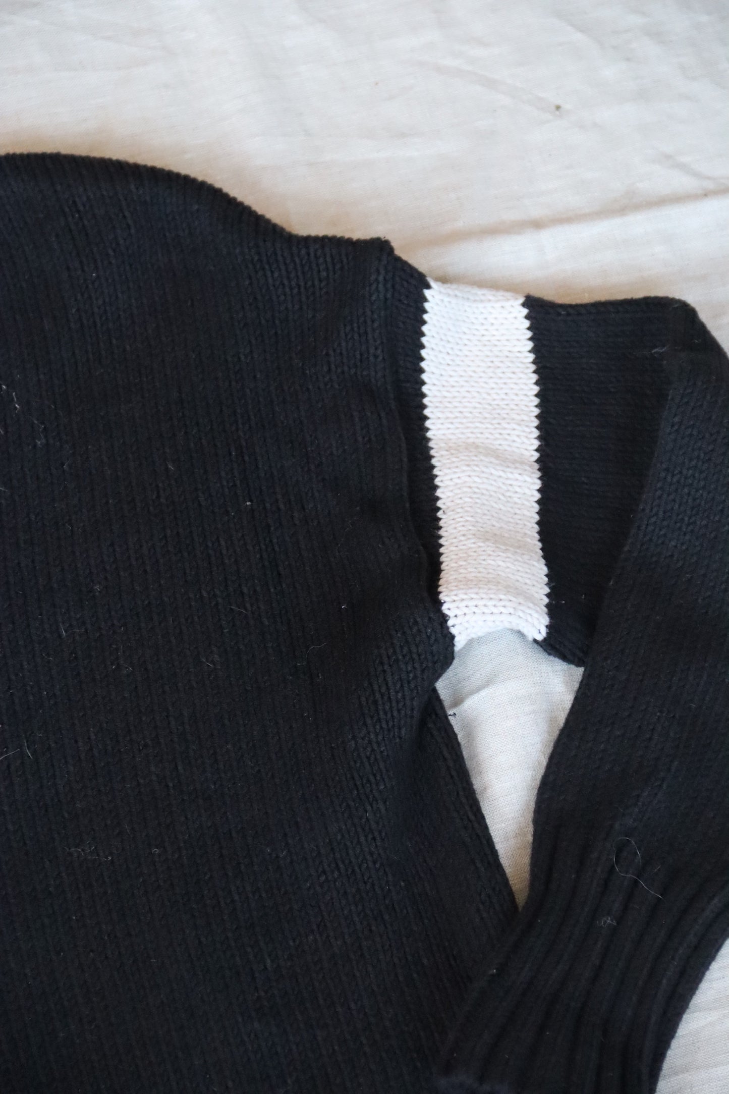 360 Sweater Black and White Cotton Sweater