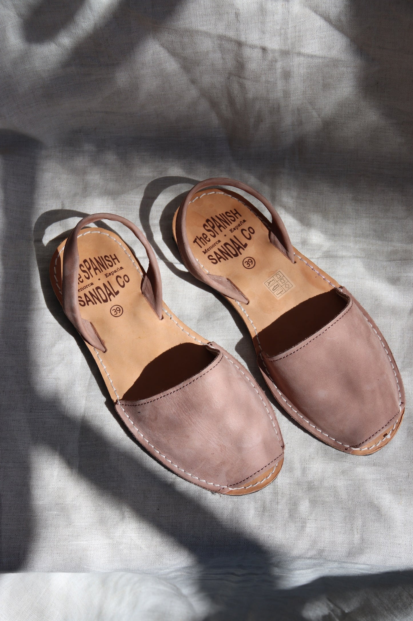 The Spanish Sandal Co Tan Flats - 39
