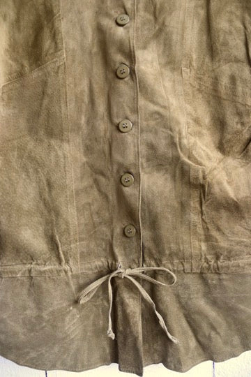 Vintage Hugo Buscati Green Suede Coat