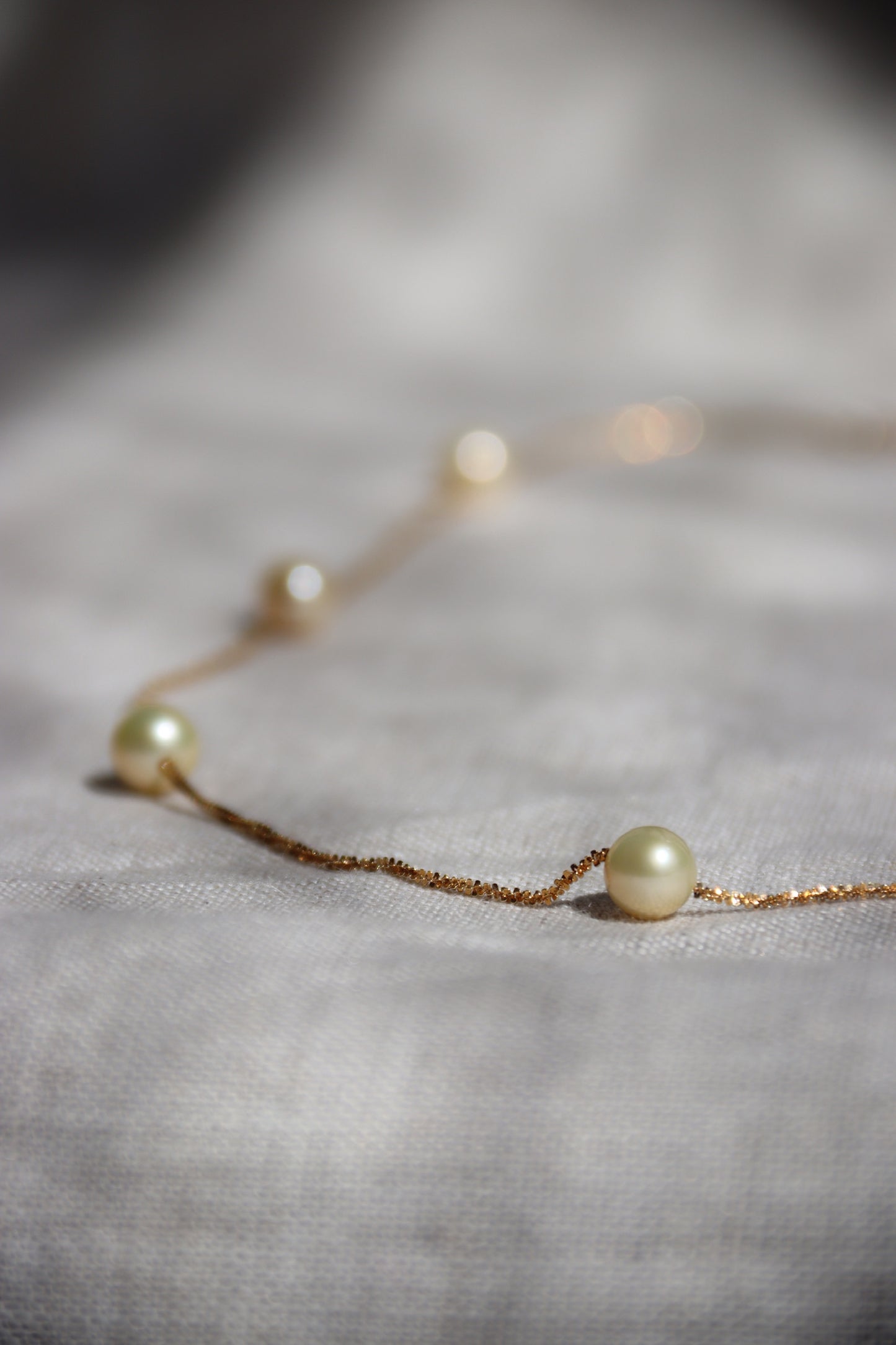 14K Milor Italian Pearl Station Necklace