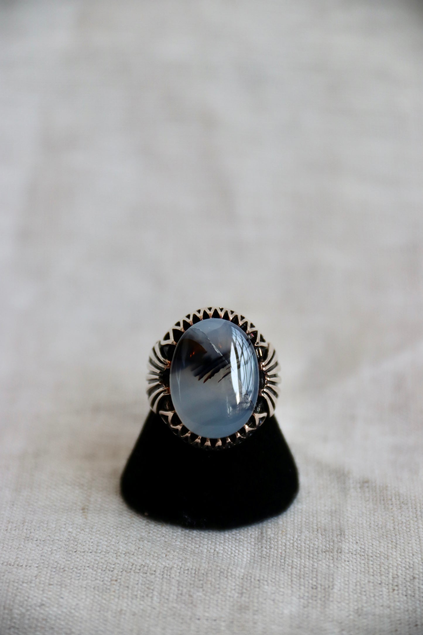 Sterling Silver Moss Agate Ring