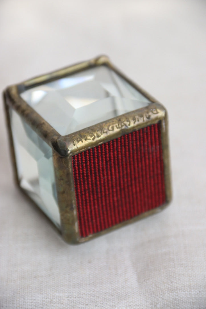 Vintage Saul Farber Beveled Glass Prism Boxes
