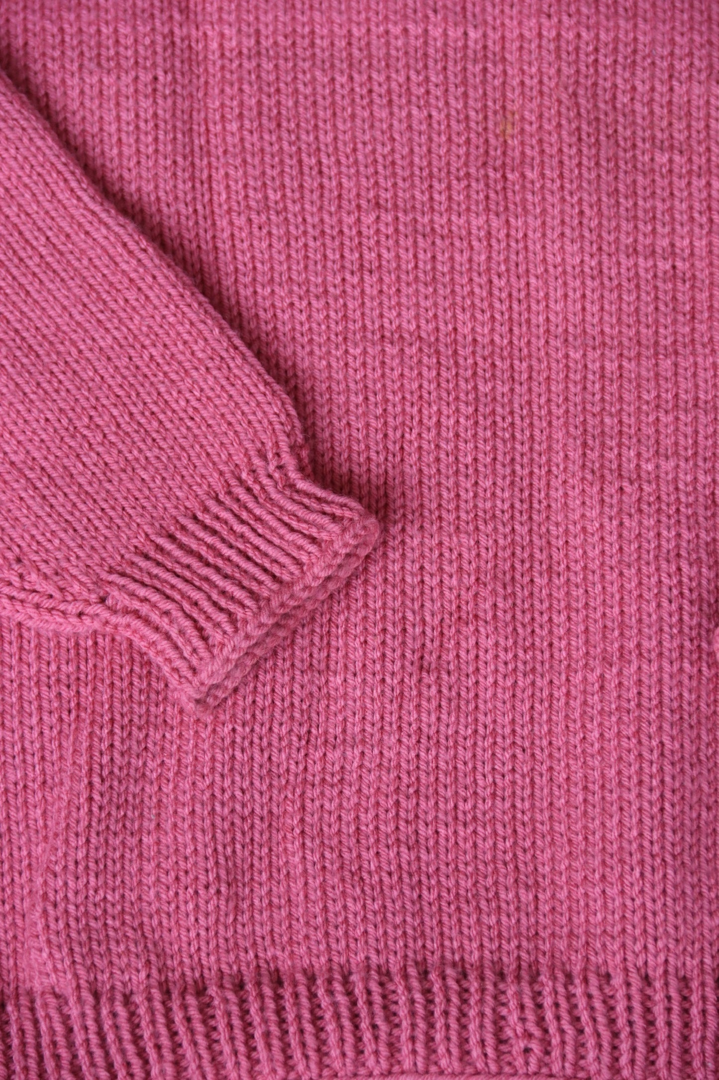 70s Hand Knit Pink Sweater