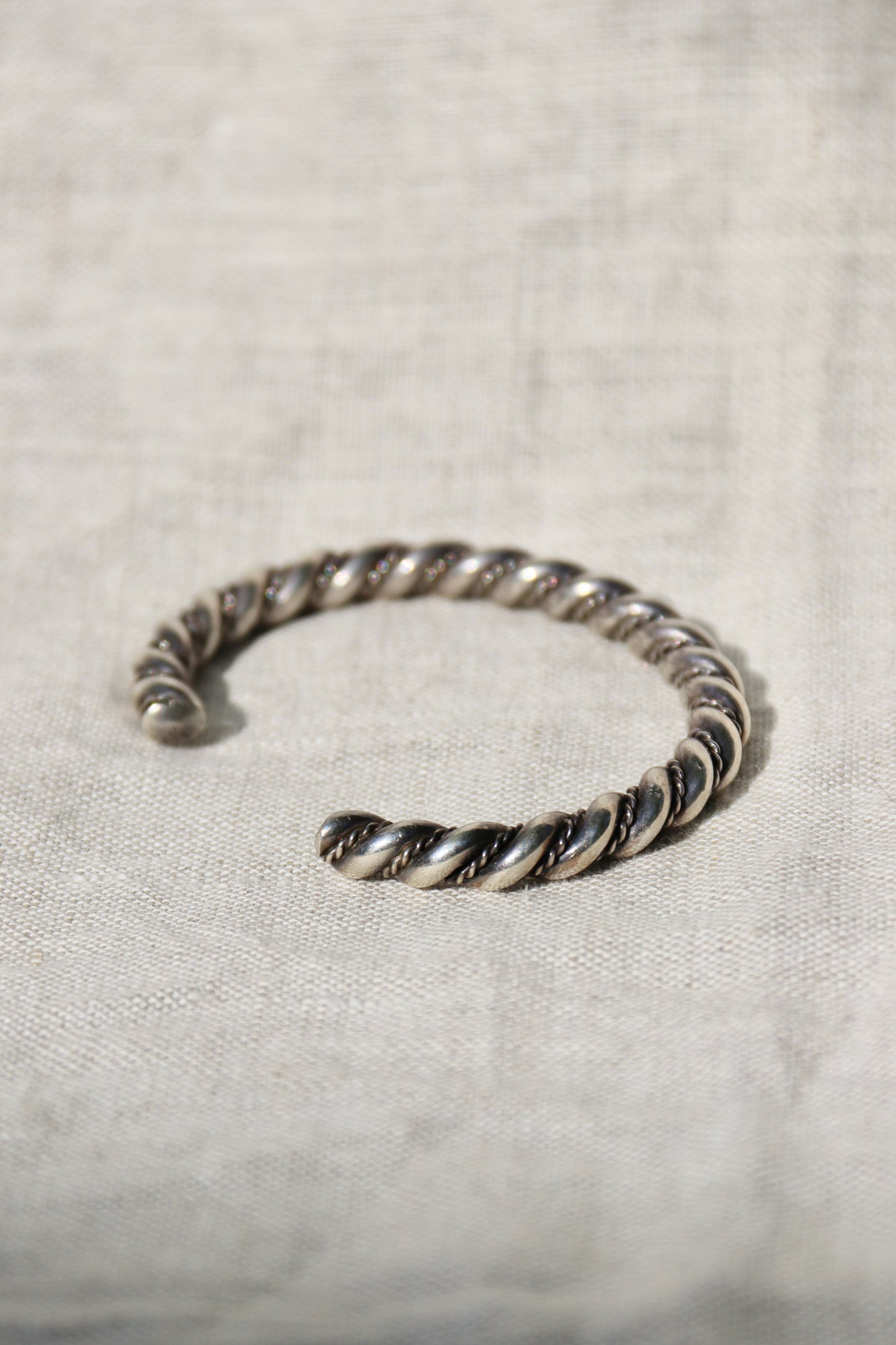 Sterling Silver Twisted Braid Cuff Bracelet