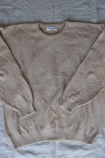 Tuttle Golf Tan Cotton Sweater