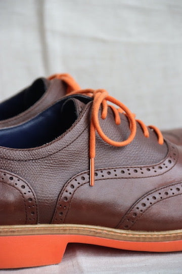 Ted Baker Brown and Orange Leather Dress Shoes