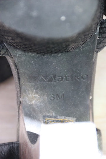 Matiko Black and Wooden Heels