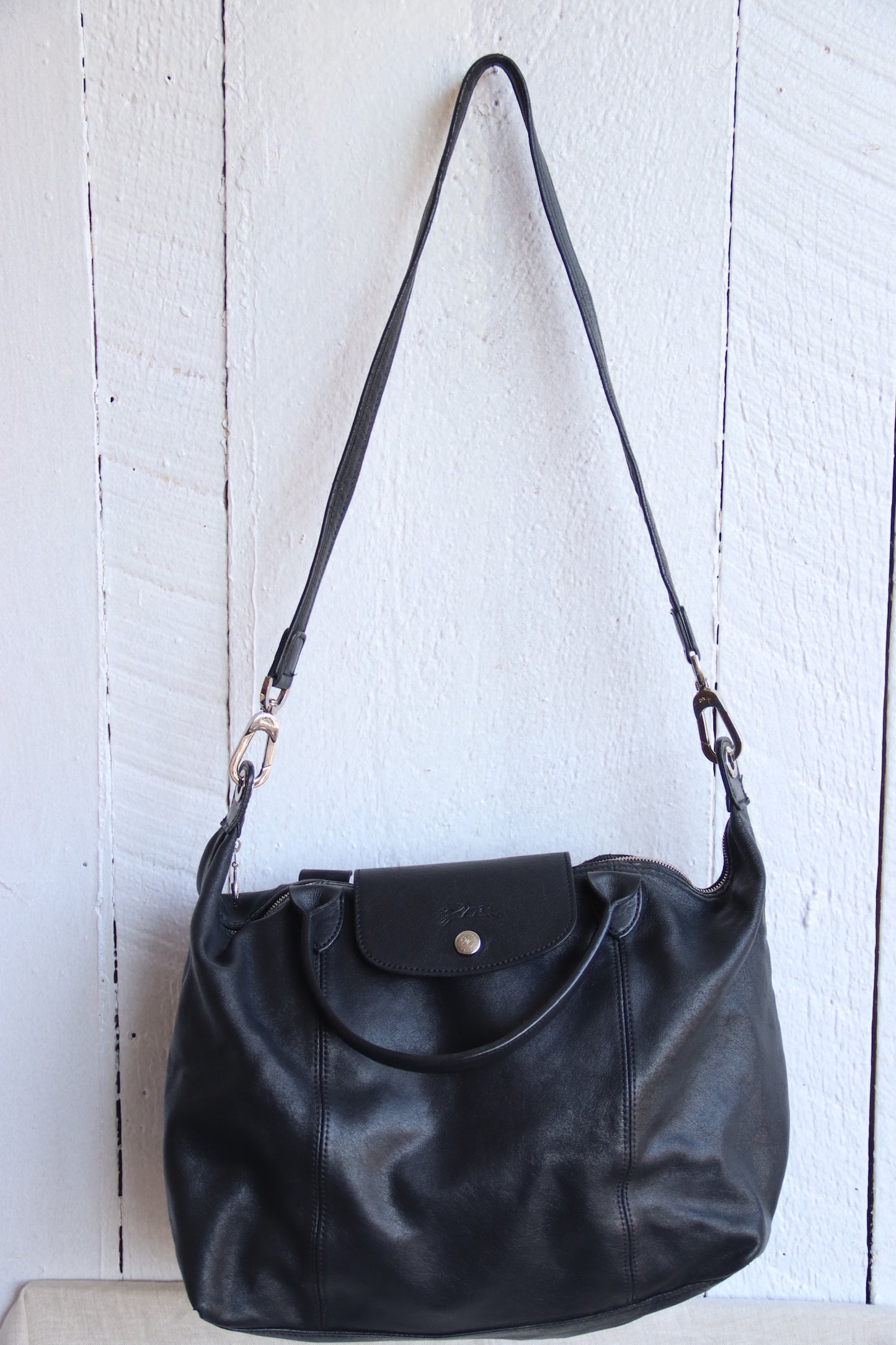 Longchamp Black Leather Bag