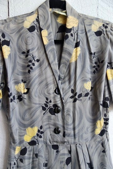 Vintage A Joan Doris Fashion by Rona Grey Dress