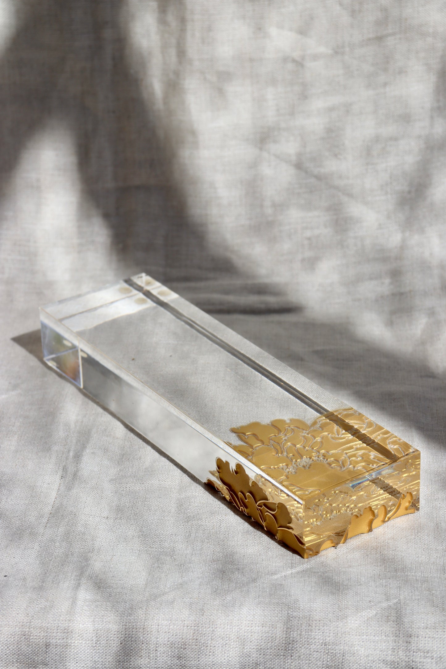 Glass and Gold Paperweight