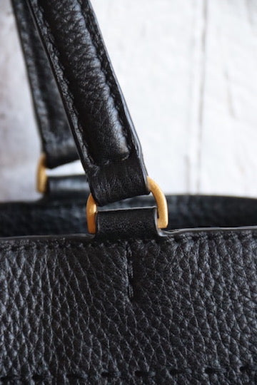 Tori Burch Black Leather Bag with Tassle