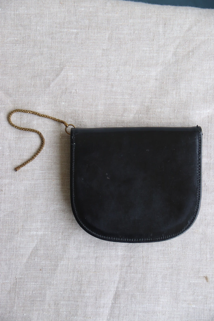 Black Leather Coin Purse