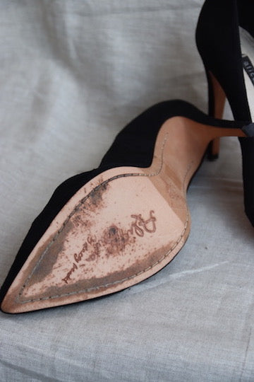 Alice + Olivia Black Suede D'Orsay Heels - 10