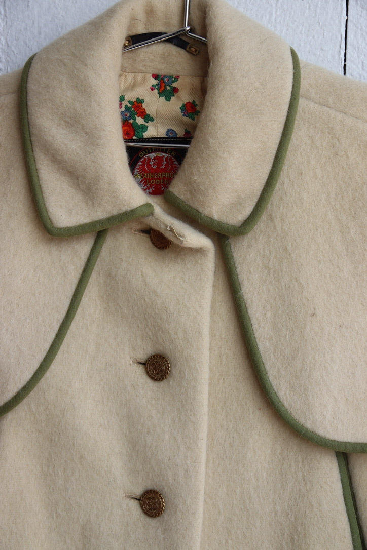 Vintage Weatherproof Loden Wool Coat