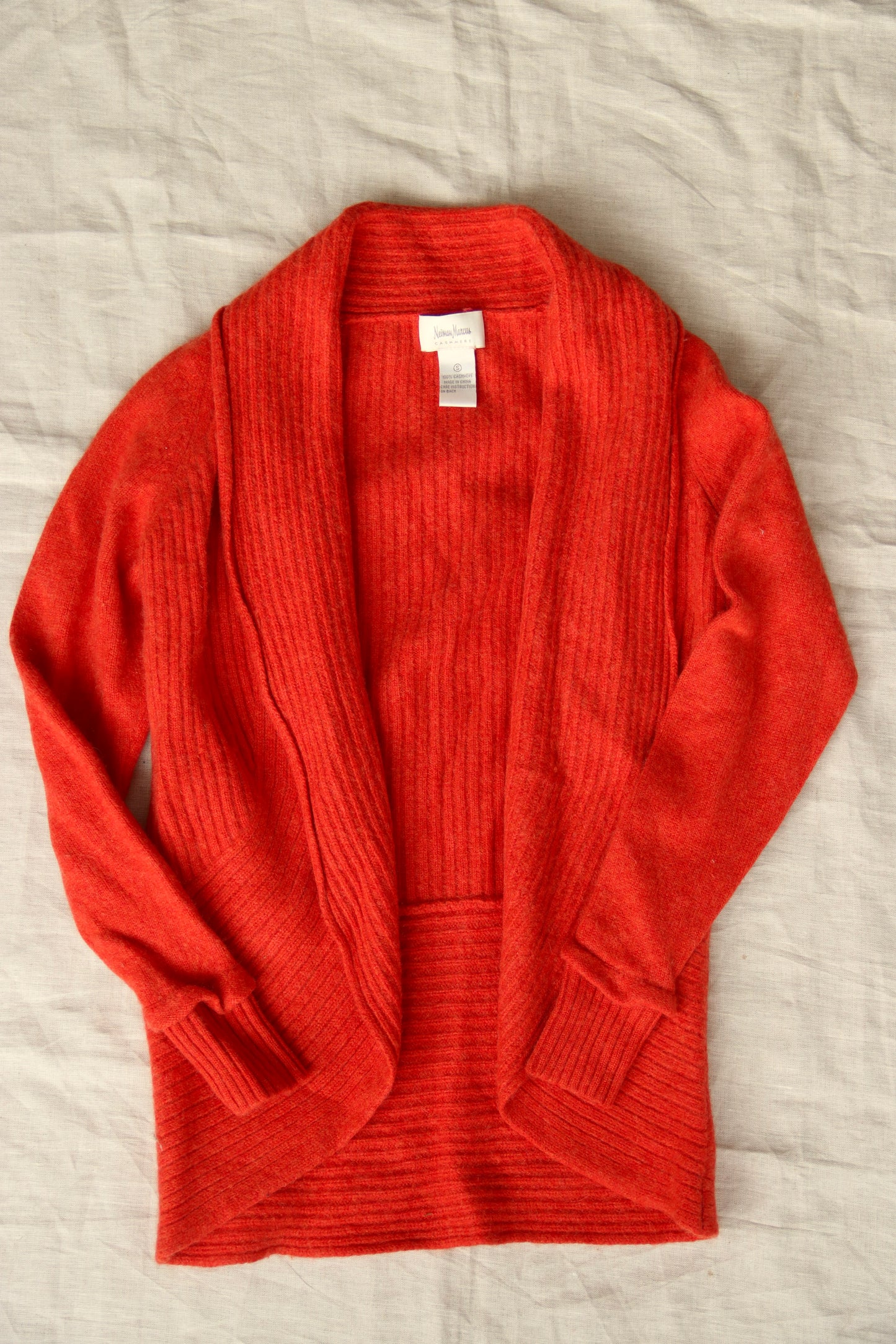 Neiman Marcus Orange Cashmere Sweater