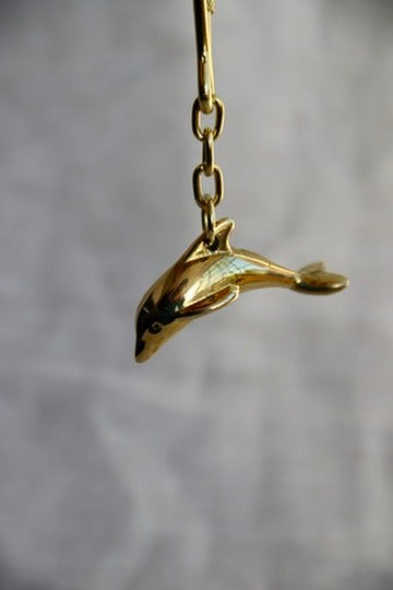 Vintage Brass Sea Animal Keychains
