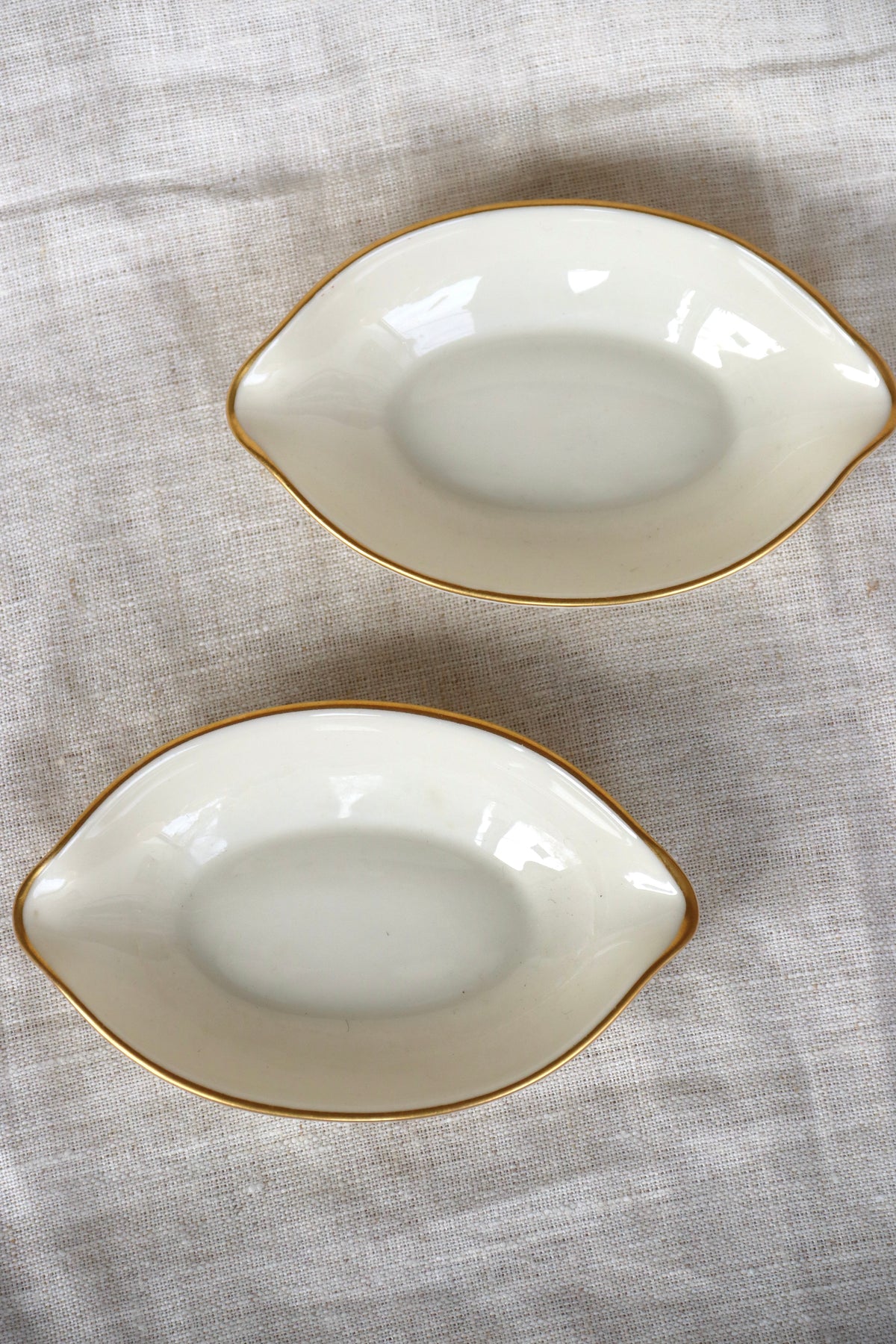 Set of Two Lenox Gold Rimmed Dishes