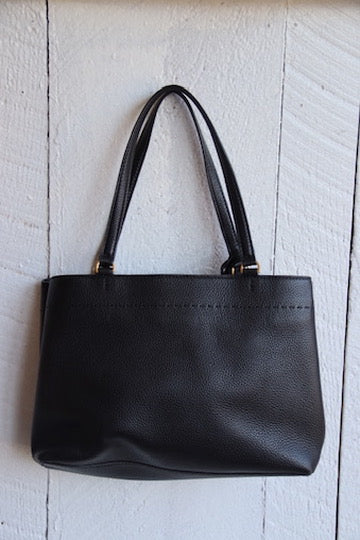 Tori Burch Black Leather Bag with Tassle
