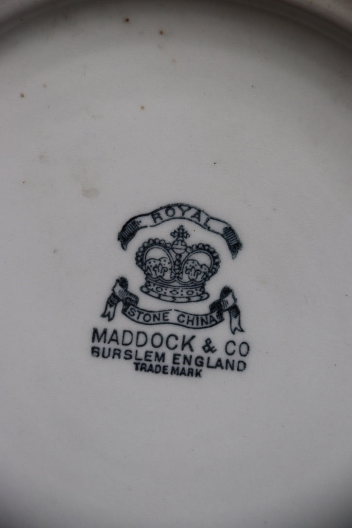 Vintage Maddock & Co Burslem England Royal Stone China White Vase