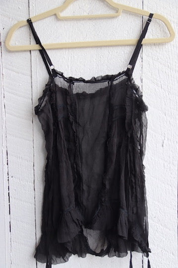 Black Mesh Tank Top