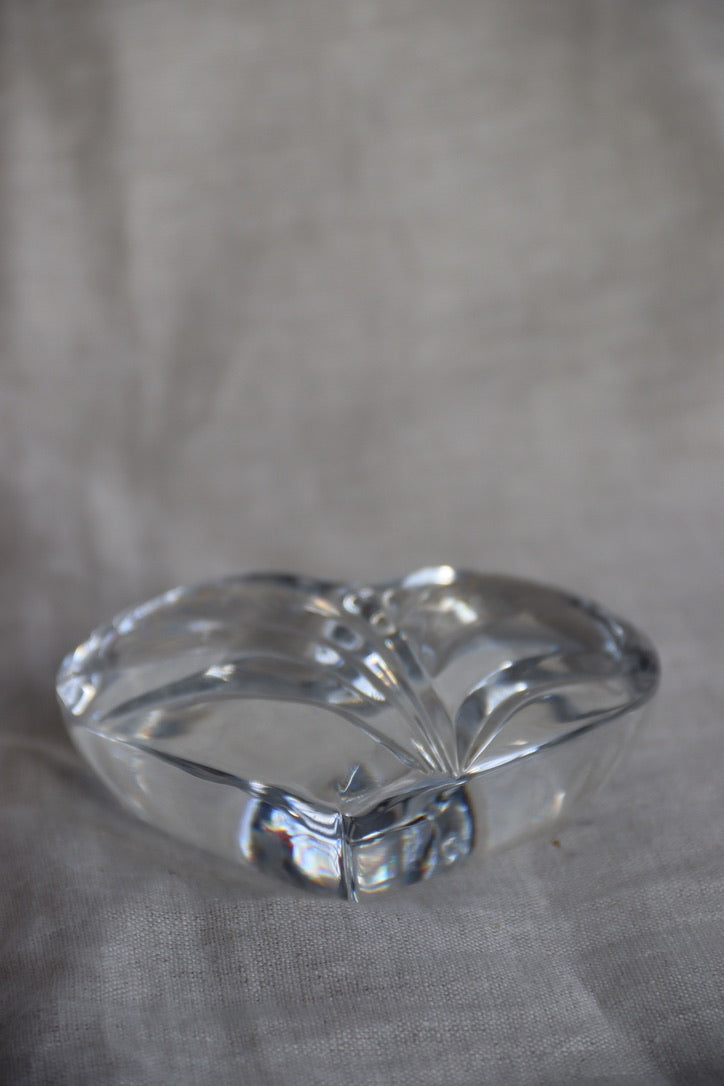 Swirled Heart Crystal Paperweight