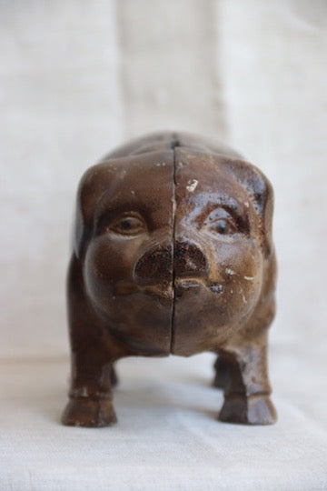 Vintage Large Metal Piggybank