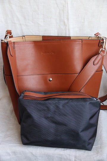 Ruoxin Choo Brown Bag with Pouch